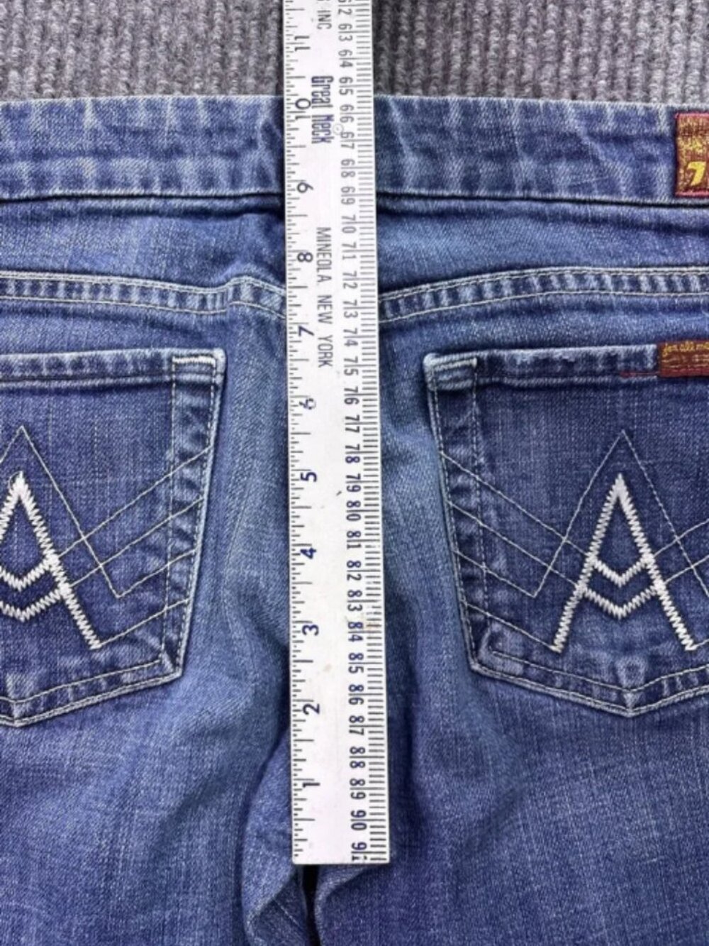 7 for all Mankind Y2K flare boot jeans Size 26 - Picture 3 of 11